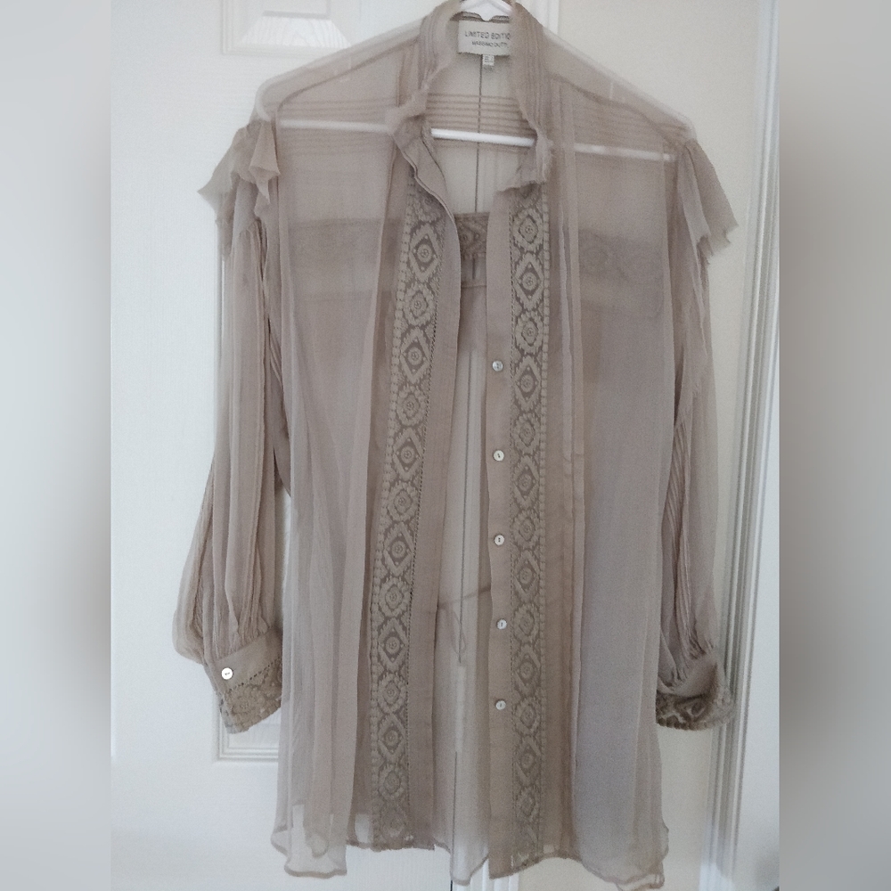 Massimo Dutti - Silk Dress Shirt - size S